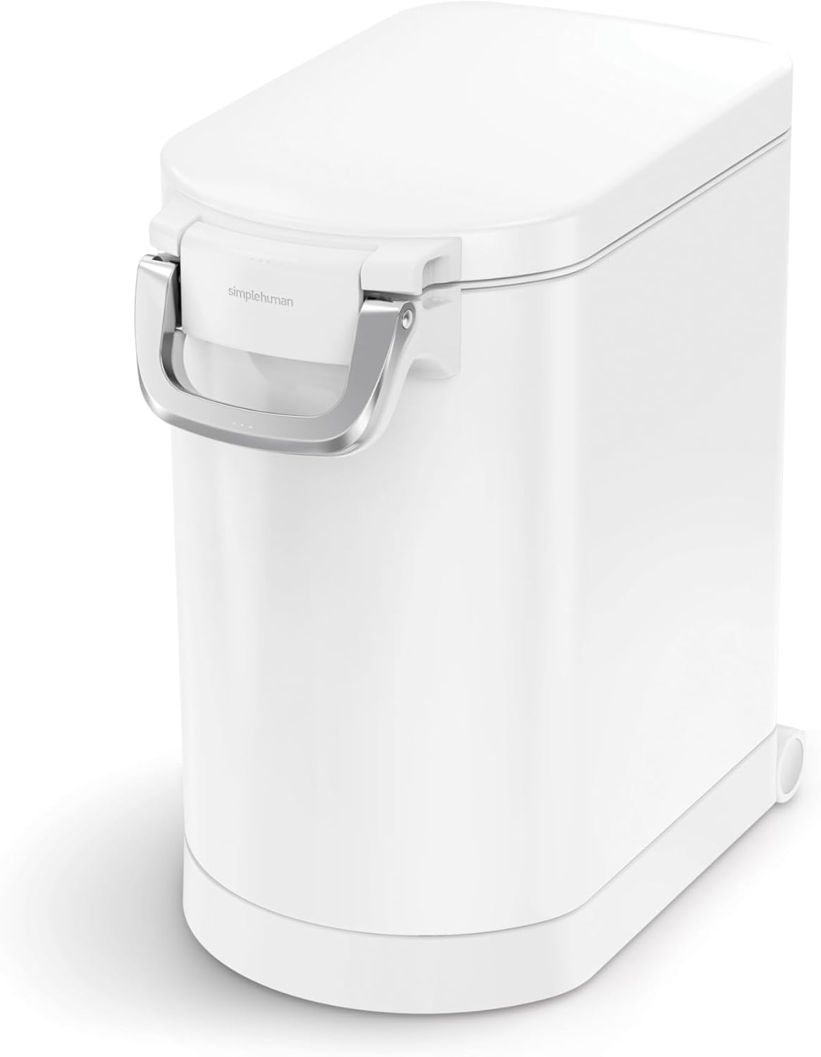 simplehuman Large Pet Food Storage Container, Holds 30-35 lb / 14-16 kg of Dry Dog Food, Cat Food, or Bird Seed, Airtight Lock-Tight Lid with Magnetic Scoop, BPA-Free, Brushed Stainless Steel