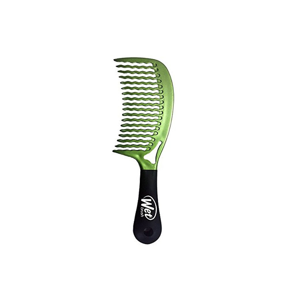 J D Beauty The Wet Detangling Hair Comb, Metallic Black, 2.1 Ounce