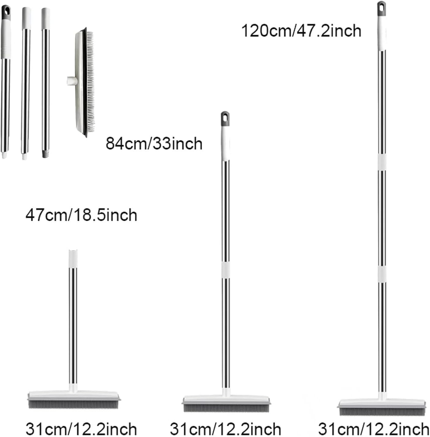 Broomwiz Pet Hair Removal, Broomwiz Carpet Scrubber, Petibo Pet Broom, Multifunctional Rubber Cat and Dog Hair Brooms (1 Pcs)