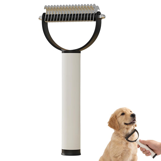Pet Pro Grooming Tool for Dogs, Deshedding Dog Brush & Undercoat Rake for Dogs, Double-Sided Pet Grooming Brush for Shedding, Tangles & Loose Fur (Mix-2pc)
