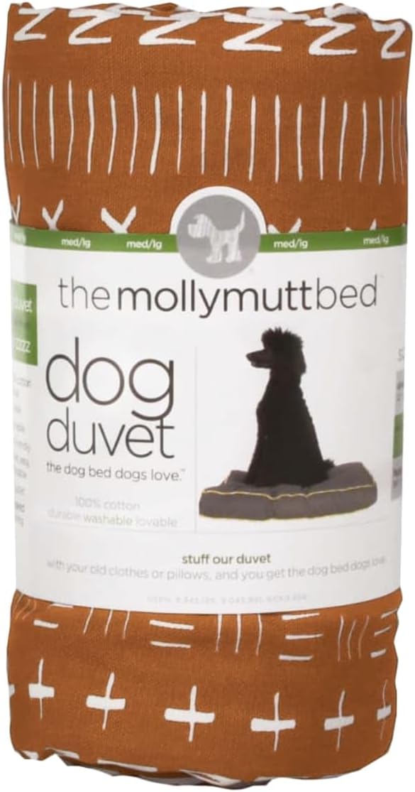 Molly Mutt Medium to Large Dog Bed Cover- Forever Young Print - Measures 27”X36”X5’’ - 100% Cotton - Durable - Breathable - Sustainable - Machine Washable Dog Bed Cover (Dd82b)