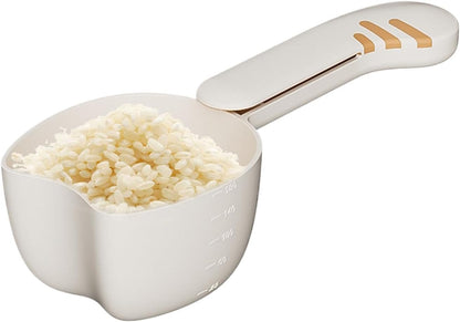 Pet Food Scoop - Pet Food Feeding Scoop - Dog Food Scoop - Rice Measuring Spoon With Bag Clip - Multifunctional Measuring Food Scoop For Pets Puppy Dogs Cats