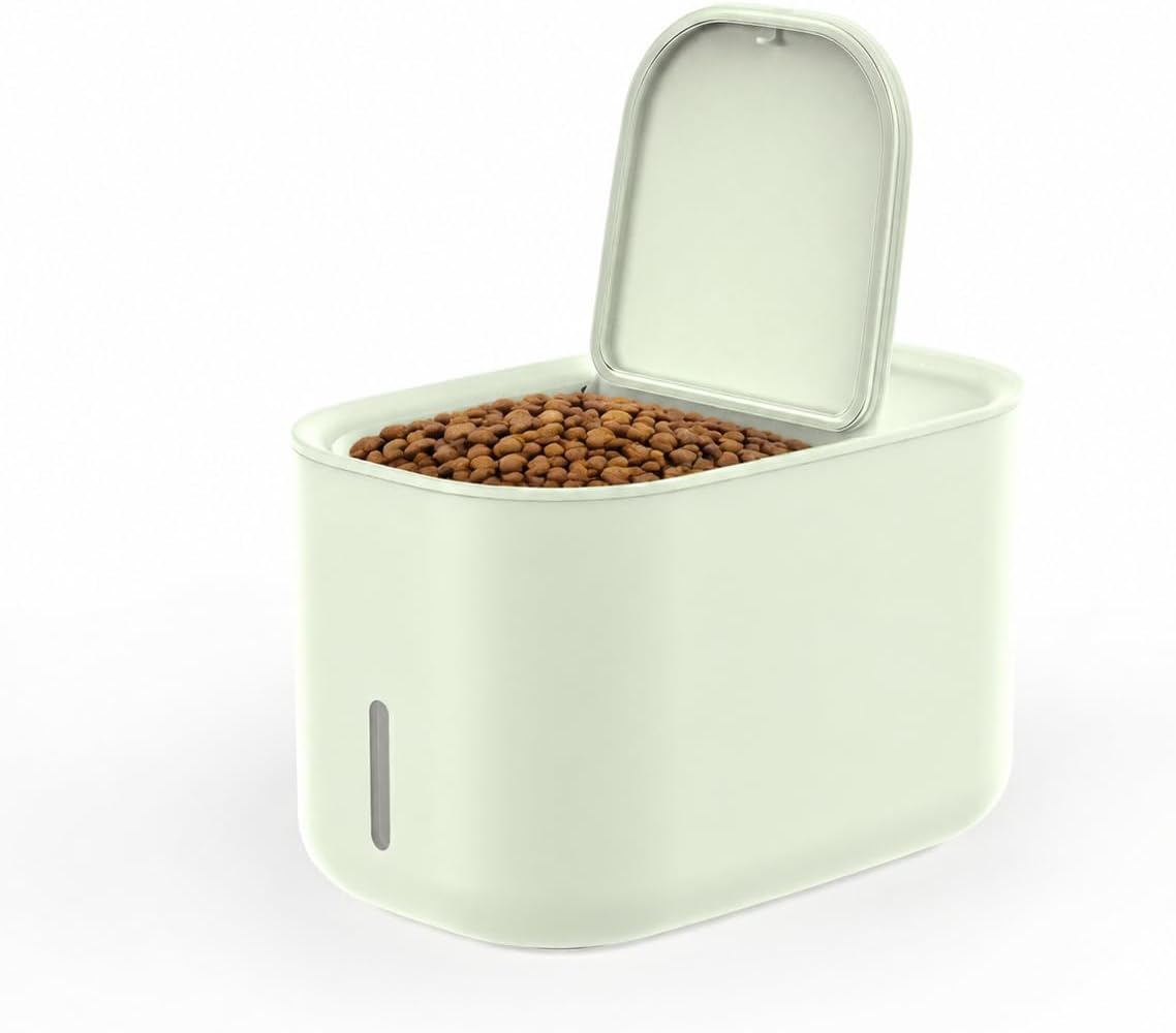 Zuutii Rice Storage Container,Food Container, Dry Food Storage, 7.2lbs Pet Food Dispenser, 11lbs Large Storage Bin with Lid,Silicone Ring & Moisture Proof, for Grain Cereal Soybean Corn, Dark Gray