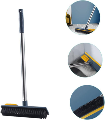 PartyKindom Household Push Broom Pet Hair Broom for Carpet Cleaning Angle Scrub Brush Telescopic Tube