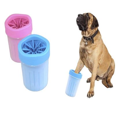 Dog paw cleaner. Portable dog paw washer. 2 in 1, brush and cleaner. Soft Silicone Dog Foot Cleaner Cup for Dogs and Cats. Portable pet cleaner. TeloComproYa