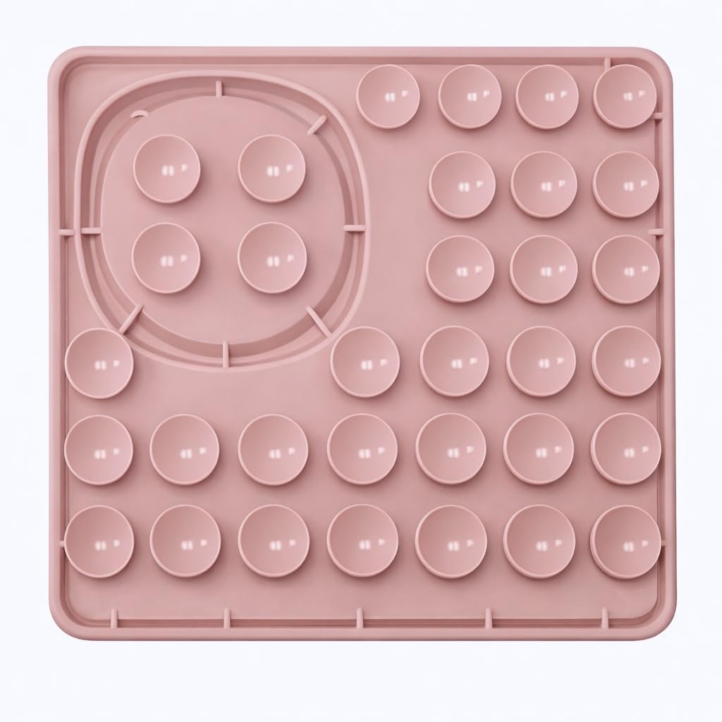 Hearth & Paw Silicone Lick Mat for Dogs Slow Feeder & Enrichment Mat, Food-Grade 100% BPA-Free Silicone, Mental Stimulation, Better Digestion, Anxiety Relief, Multiple Colors Available (Gray)