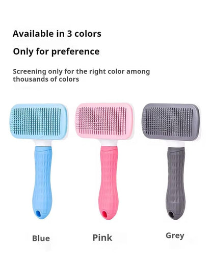 We Love Doodles Professional Slicker Brush for Goldendoodles and Long-Haired Dogs, Self-Cleaning Grooming Tool with Ergonomic Handle, Fine Wire Bristles, Blue (Blue)