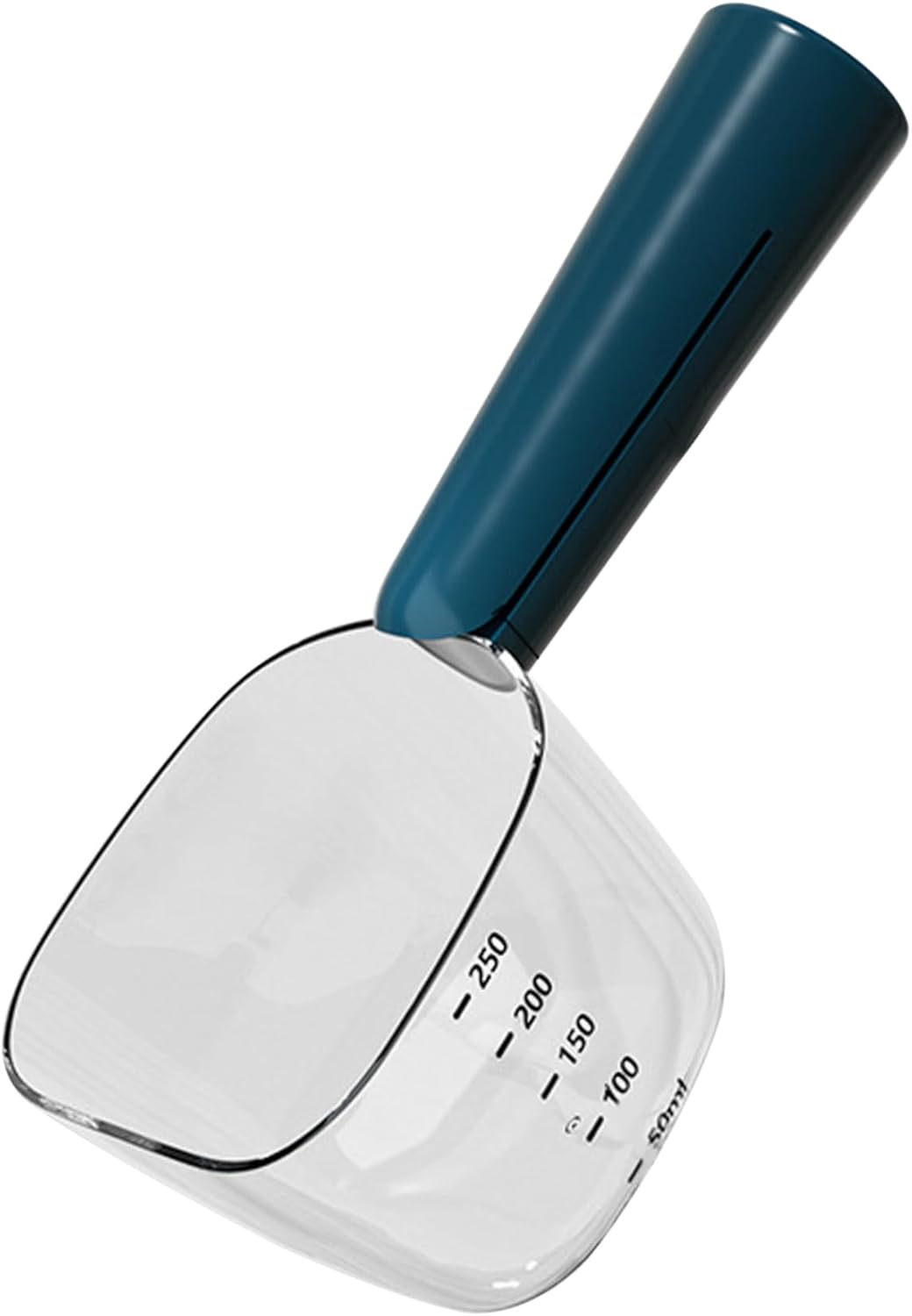 Dog Food Measuring Cup with Scale, Accurate Pet Food Scoop with Dog Bag Clips, Multi-Functional ABS Cat Spoon for Indoor, Travel Outdoor, Blue