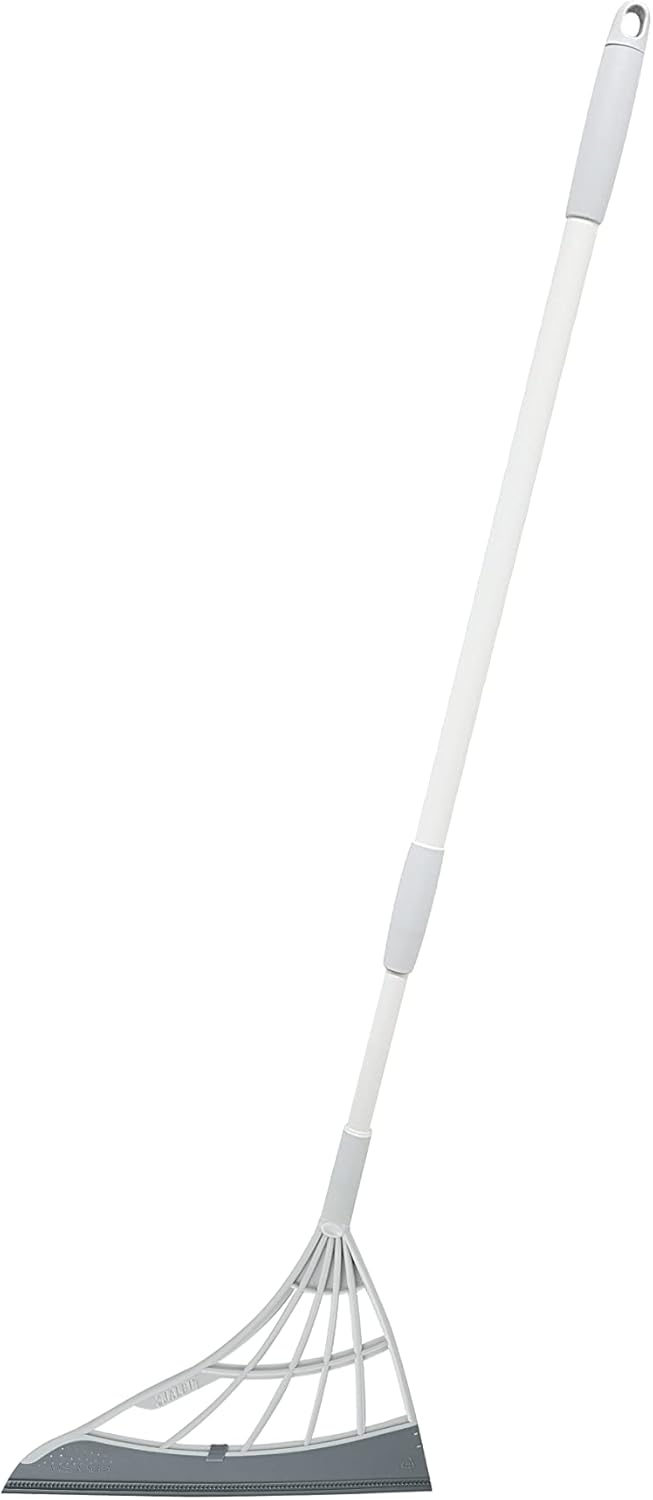 Original Broombi - All-Surface Silicone Broom, Squeegee, Pet Hair Remover - Smart Broom for Indoor Cleaning - Cleans Glass, Fine Dust, Hair, Liquids - for Smooth Floors, Rugs, Windows (Black)