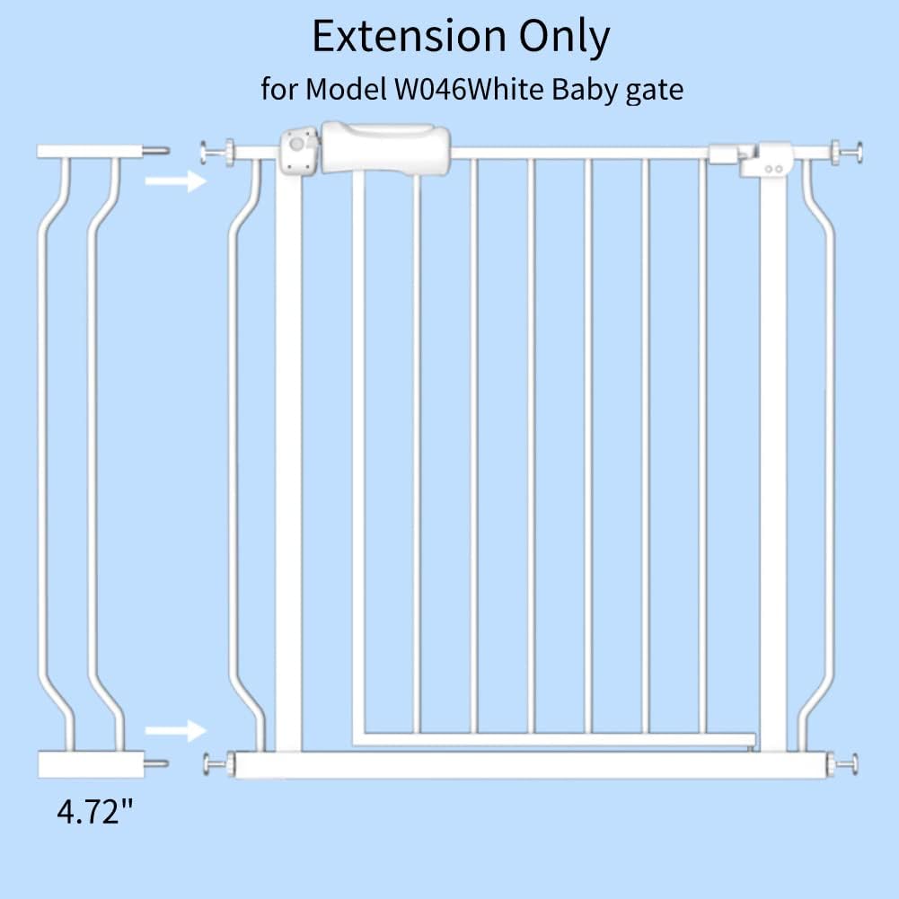 Fairy Baby Extra Wide Baby Gate for Dogs Pressure Monuted Safety Gate for Living Room, Fits 62 Inch to 67 Inch with No Drill Auto Close Dog Gate for Doorways, White