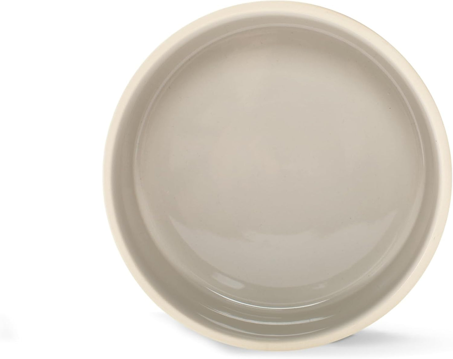 Fringe Studio Matte Speckled Green Medium Raised Stoneware Feeder W/Stainless Steel Insert (7" Diameter x 5.5" H, 26 fl.oz.), PetShop Collection (453MD001)