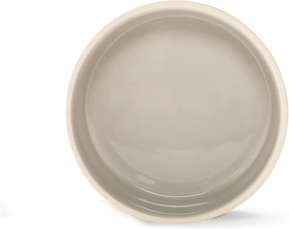Fringe Studio Matte Speckled Green Medium Raised Stoneware Feeder W/Stainless Steel Insert (7" Diameter x 5.5" H, 26 fl.oz.), PetShop Collection (453MD001)