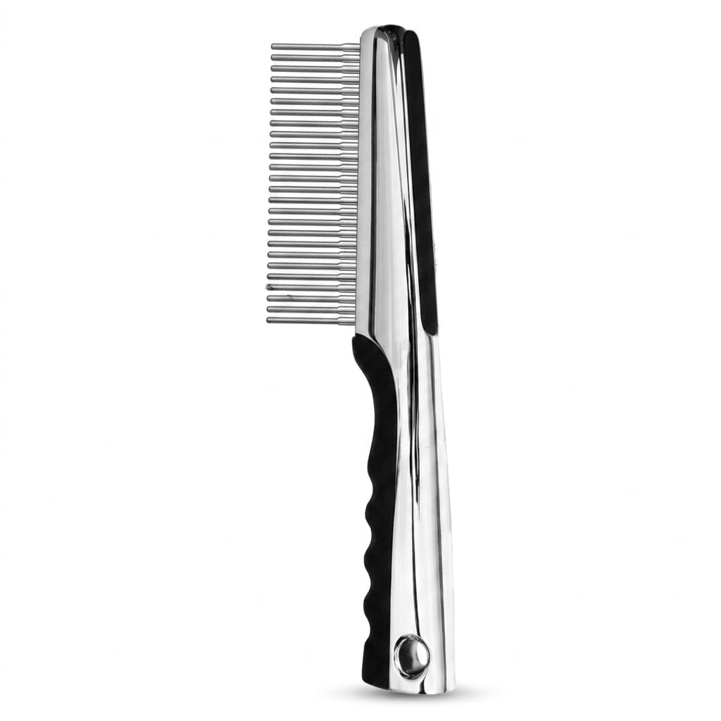 Resco Pet Products Rotating Tooth Comb - Professional Detangling & Dematting Grooming Comb for Dogs and Cats, Prevents Hair Pulling