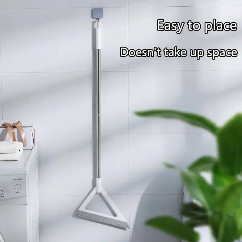 Silicone Rubber Broom with Removable Head, Multi-Surface Floor Sweeping Tool for Pet Hair, Dust and Water, Versatile Household Broom for Bathroom, Kitchen and Glass