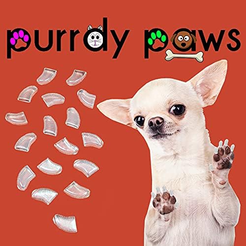 40-Pack Soft Nail Caps for Dogs Claws Clear XXL
