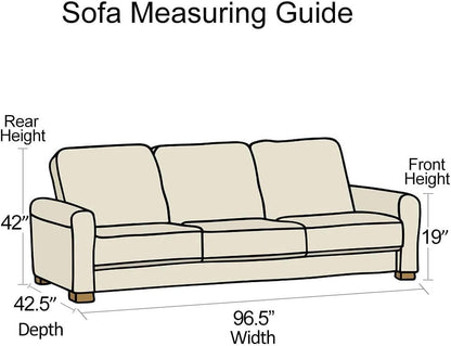 KEBE Clear Thicker Plastic Couch Cover for Pets, Heavy Duty Waterproof Shield Cat Dog Scratch Proof Protector Plastic Cover for Couch, Non-Slip Sofa Slipcover for Storage and Moving