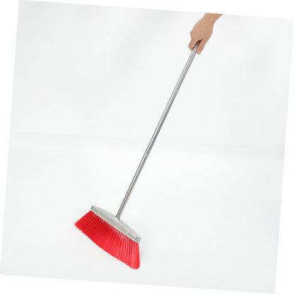 Ipetboom Pet Hair Broom Indoor Dustpan Soft Bristles Heavy Duty Stainless Steel Outdoor Broom for Garage Lobby