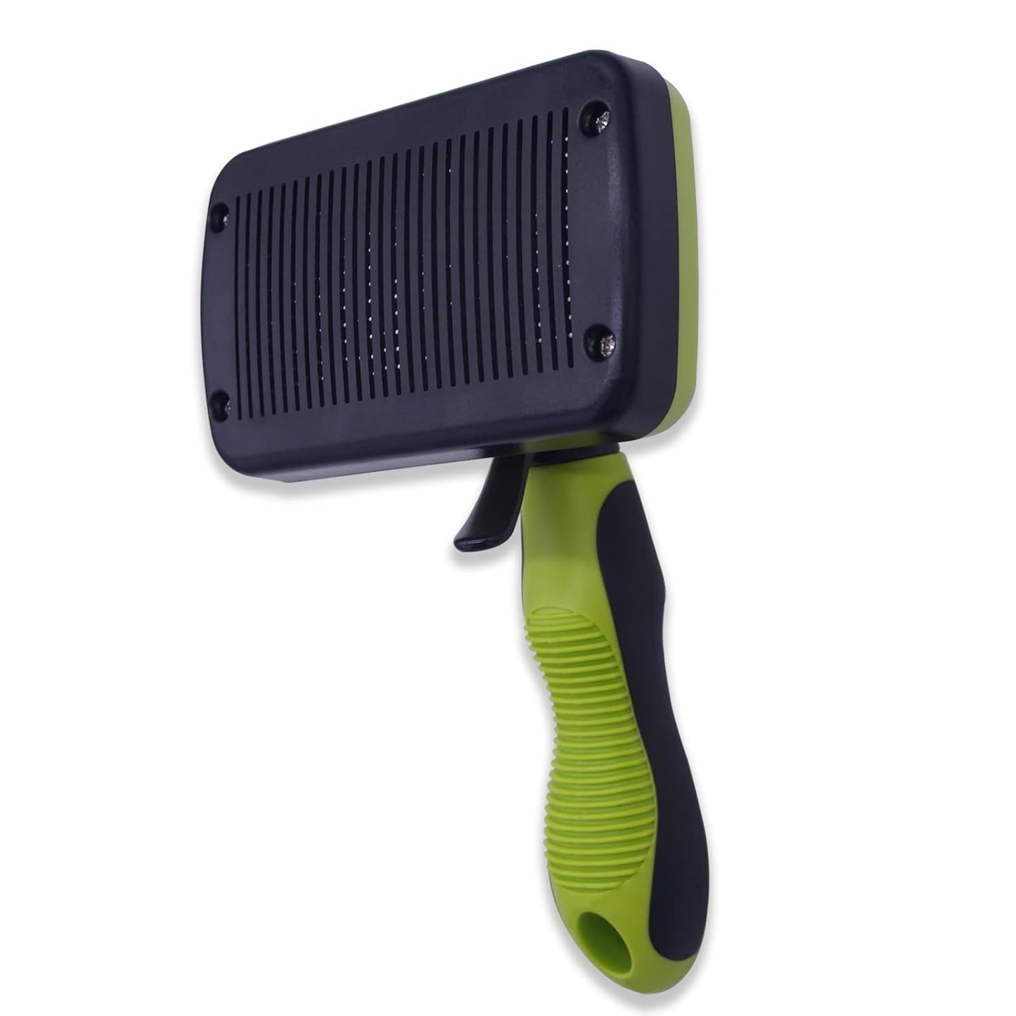 Dog brush Dog Grooming Kit 3PS： self-cleaning slicker brush dog Deshedding Tool&TPR Dog Bath Brush for dogs cats horse Home Travel (white)