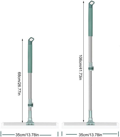 Silicone Broom - Multifunction Magic Broom | Pet Hair Removal Broom | Hair Sweeping Broom Tool | Soft Silicone Bristle Broom with Long Handle | Non-Scratch Carpet Brush for Cat/Dog Hair
