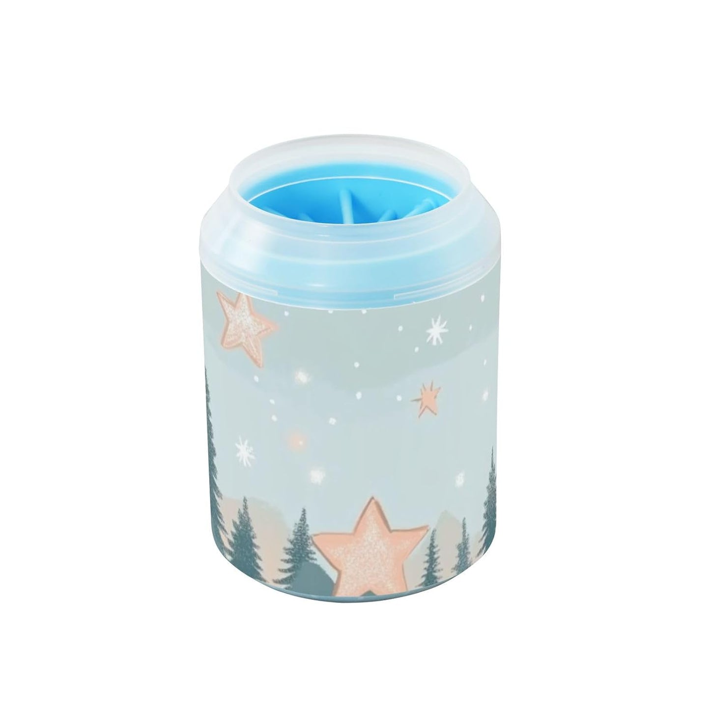Dog Paw Cleaner Cups for Dogs Pet Foot Washer Paw Scrubber for Medium Small Dogs Cats Cleaning Cup Cute Yellow Fiesta Guitars Cacti and Ethnic Birds