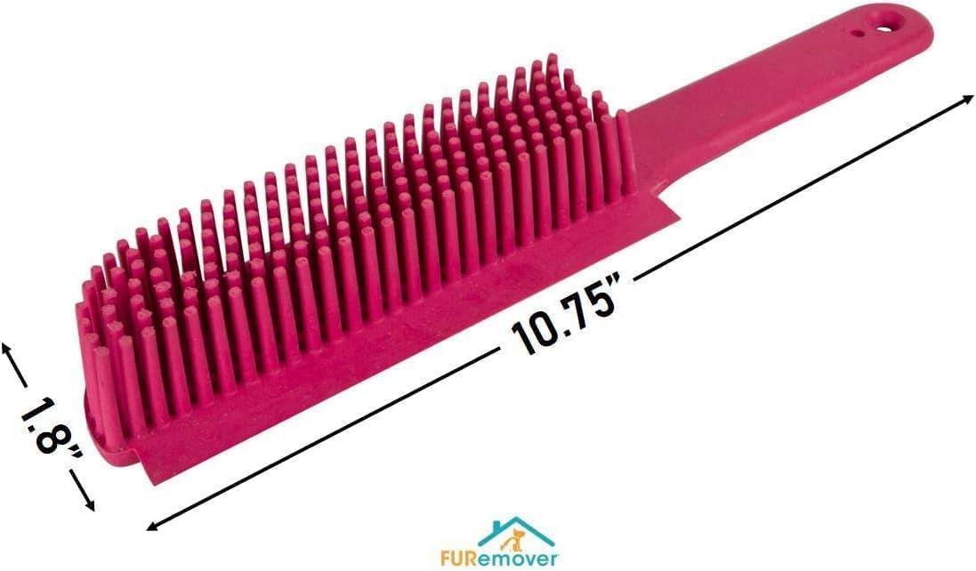 FURemover Pet Hair Removal Rubber Broom, 58" Telescopic Handle