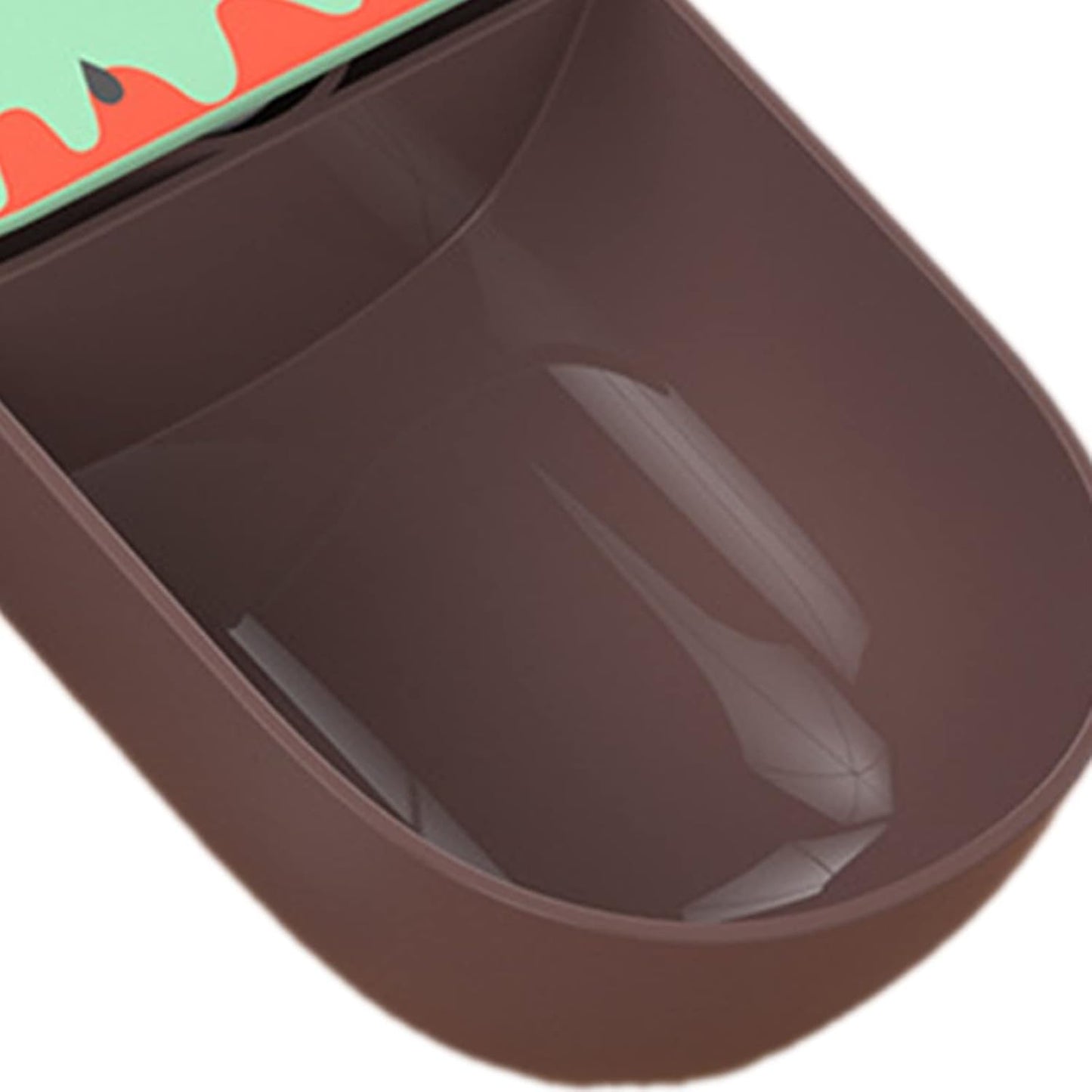 Pet Food Spoon, Cute Ice Cream Shape Dog Food Scoop with Sealing Clip Pet Food Can Spoon Food Grade ABS for Dogs Cats (Green Coffee)