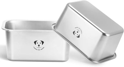 Stainless Steel Dog Bowls for Large Dogs, High Capacity Metal Dog Food Bowls, Food and Water Bowl for Larges, X-Large, and Big Dogs 1.25 Gallons