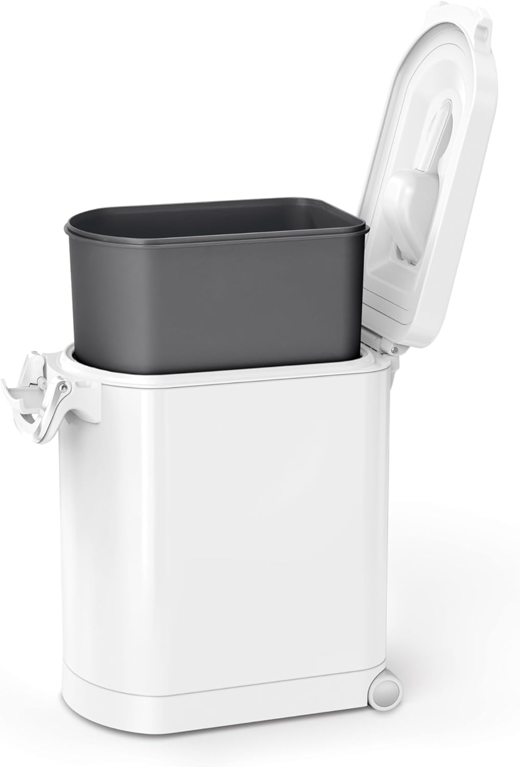 simplehuman Large Pet Food Storage Container, Holds 30-35 lb / 14-16 kg of Dry Dog Food, Cat Food, or Bird Seed, Airtight Lock-Tight Lid with Magnetic Scoop, BPA-Free, Brushed Stainless Steel