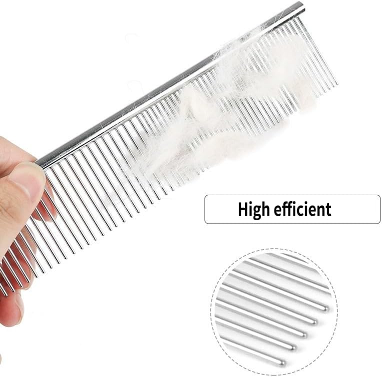 3-in-1 Pets Dog Deshedding Brush & Cat Grooming Tool with Comb, Rake for Shedding Control, Removes Loose Remover Hair & Mats, Pets Hair Removal Tool