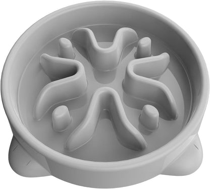 Slow Feeder Dog Bowls Small Breed, Dog Food Bowl Small Anti-Choking Bloat Stop Puzzle Healthy Eating Bowl (Blue, 1 Cup)