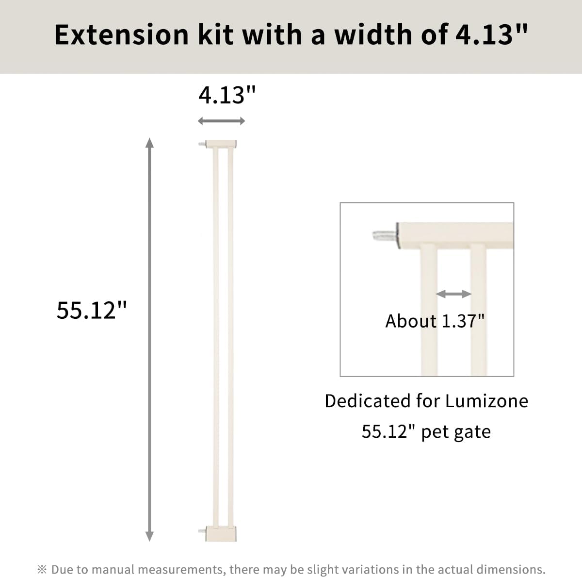 Lumizone Extra Tall Cat Gate 61.02" High Pressure Mounted Extra Wide 30.12"-34.05" (17Sizes) 1.37" Gap No Drilling Auto-Close Tall Pet Gate for Dogs (Black, 30.12"-34.05" W)