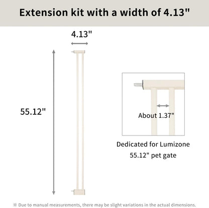 Lumizone Extra Tall Cat Gate 61.02" High Pressure Mounted Extra Wide 30.12"-34.05" (17Sizes) 1.37" Gap No Drilling Auto-Close Tall Pet Gate for Dogs (Black, 30.12"-34.05" W)