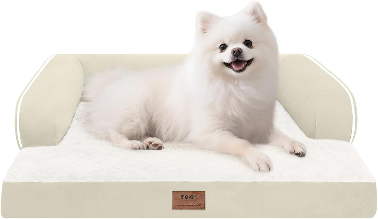 Large Dog Bed Orthopedic Washable - Beds Bolster - Medium XL XLarge Big Dogs - Memory Foam Couch Sofa - Waterproof with Removable Cover