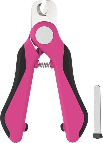 Swihauk Heavy Duty Dog Nail Clippers and Trimmers, Professional Pet Nail Clippers with Nail File for Dogs Cats Small Animal, Claw Clippers with Safety Guard to Prevent Over-Cutting, Blue