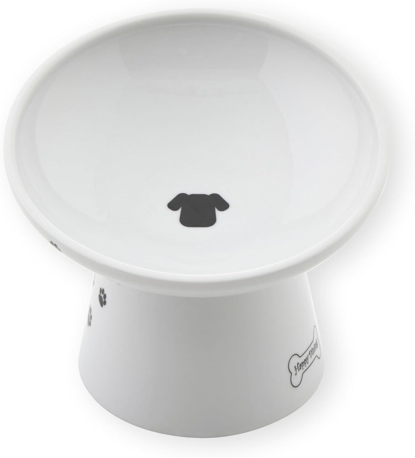 Necoichi Raised Dog Food Bowl, Elevated, for Dogs and Cats, Pets Feeding Feeder Non-Slip for Small Dogs Dishwasher and Microwave Safe, No.1 Seller in Japan! (Dog, Extra Wide Tilted)