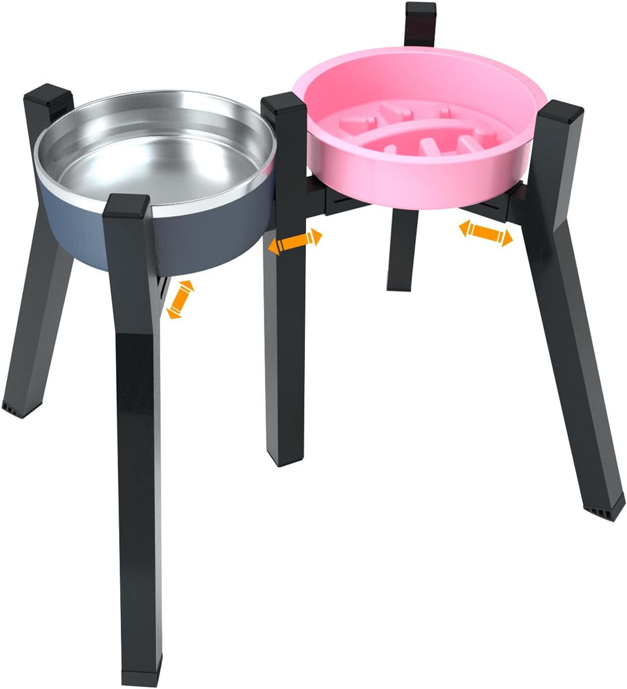 Elevated Dog Bowls for Large and Extra Large Dogs, Adjustable Width Dog Bowl Stand for 7-10.6" Wide Bowls, Food and Water Feeder, 13.7 in Tall Single Holder (Bowl Not Included)
