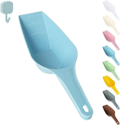 Food Scoop, Cup Capacity Dog Food Scooper With Measuring Lines For Dog, Puppy and Cat Coffee Bean Scoop, Flour Scoop 2 Pack (Grey)