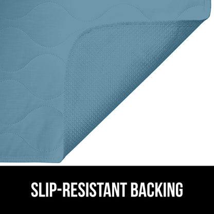 GORILLA GRIP Washable Underpads, Waterproof Reusable Heavy Absorbency Incontinence Bed Pads, Leak Proof Toddler Mattress Pad, 52x34 Slip Resistant Protector for Bedwetting, Adults and Kids, White