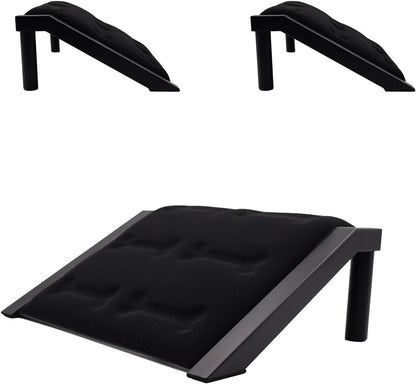 Dog Ramp for Stairs – Non-Slip Pet Ramp for Small, Short-Legged & Senior Dogs – Sponge Padding Surface + 200-lb Heavy-Duty Metal Frame – Small Dogs Climb Safely – Indoor/Outdoor Steps (Bone-（2-Pack)