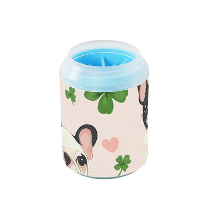 Dog Paw Cleaner Cups for Dogs Pet Foot Washer Paw Scrubber for Medium Small Dogs Cats Cleaning Cup Cute Yellow Fiesta Guitars Cacti and Ethnic Birds
