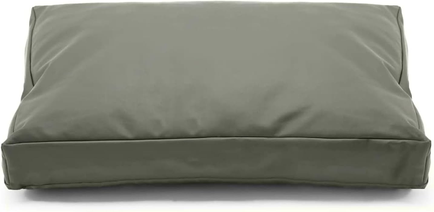 Dog Bed Cover,Waterproof Tough Plastic DIY Pet Bed Cover,Non Stick Hair Easy to Clean Rectangular Fillable Dog Bed Covers with Zipper(Dark Grey,44" L x 32" W x 4" Th,Cover Only)