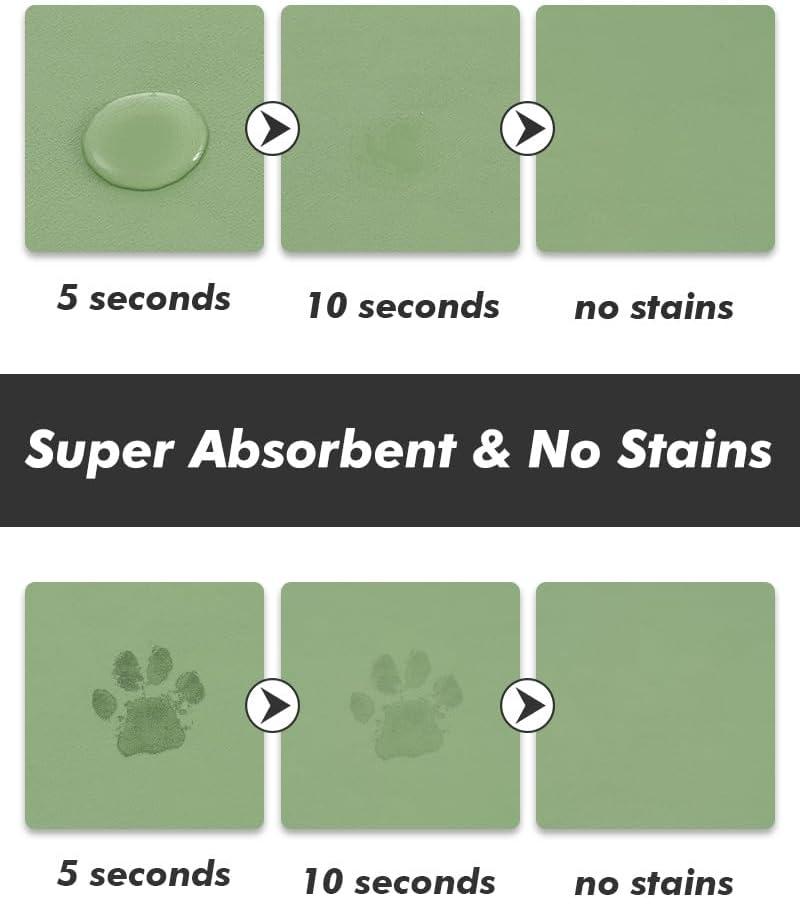 Absorbent Dog Food Mat-Cat Dog Mat for Food and Water Bowl, Quick Dry Pet Food Mat, No Stains Dog Feeding mat, Dog Accessories Pet Supplies Mat-Dog Water Bowl Mat for Messy Drinkers