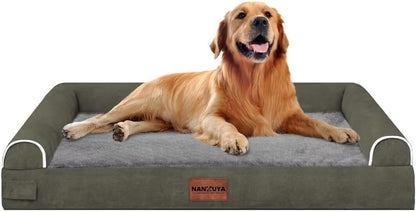Large Dog Bed Orthopedic Washable: Beds Bolster XL Bed Large Big Dogs Memory Foam Couch Sofa Waterproof with Removable Cover