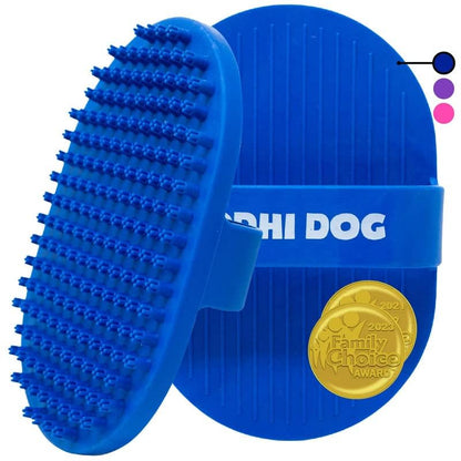 Bodhi Dog Shampoo Brush - Pet Grooming & Bath Supplies for Dogs and Cats - Bath Brush for Long & Short Hair - Premium Scrubber for Shower, Bathing & Massage (One Pack, Blue)