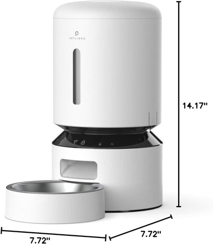 PETLIBRO Automatic Dog Feeder with Camera, Auto Cat Food Dispenser Slow Feeders Dogs Bowl, 1080P HD Video with Night Vision, 5G WiFi with 2-Way Audio, Stainless Steel Slow Food Tray for Small Dogs