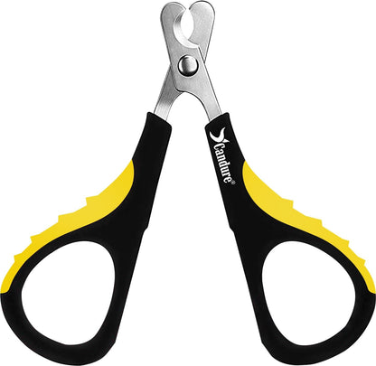 Candure Dog Nail Clippers Professional Pet Nail Clipper Suitable for Cats, Rabbits and Guinea Pigs - Safety Lock/Protective Guard to Avoid Over Cutting (Green, Medium to Small)