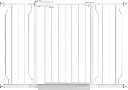 Fairy Baby Extra Wide Baby Gate for Dogs Pressure Monuted Safety Gate for Living Room, Fits 62 Inch to 67 Inch with No Drill Auto Close Dog Gate for Doorways, White