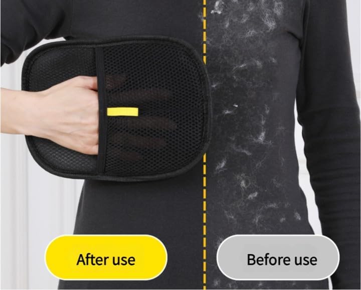 4Valley Electrostatic Pet Hair Removal Glove – Reusable Dog & Cat Hair Remover for Furniture, Couch, Carpet, Clothes, Car Seats & Pet Beds – Washable Static Fur Cleaning Glove