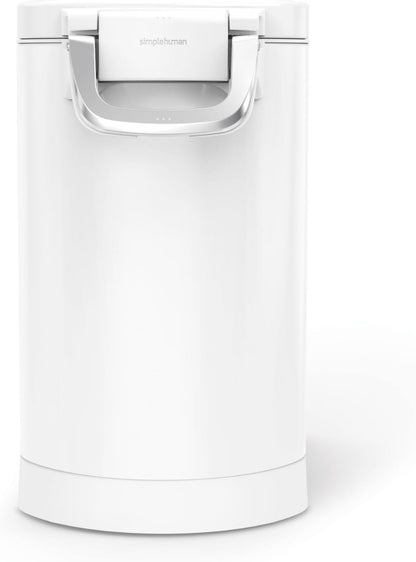 simplehuman Large Pet Food Storage Container, Holds 30-35 lb / 14-16 kg of Dry Dog Food, Cat Food, or Bird Seed, Airtight Lock-Tight Lid with Magnetic Scoop, BPA-Free, Brushed Stainless Steel