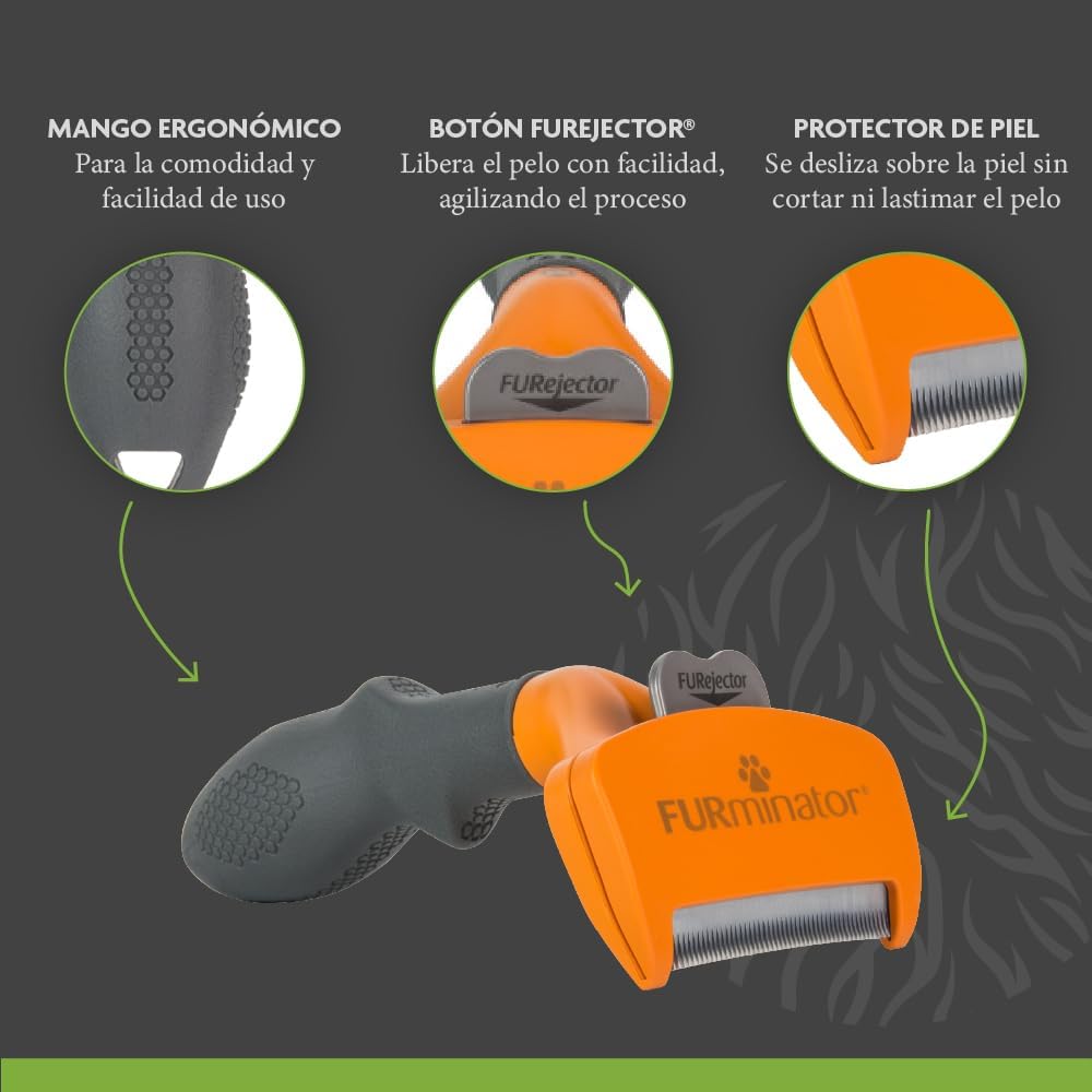 FURminator Large Dog Undercoat deShedding Tool for Long Hair, Reduces Loose Hair From Shedding